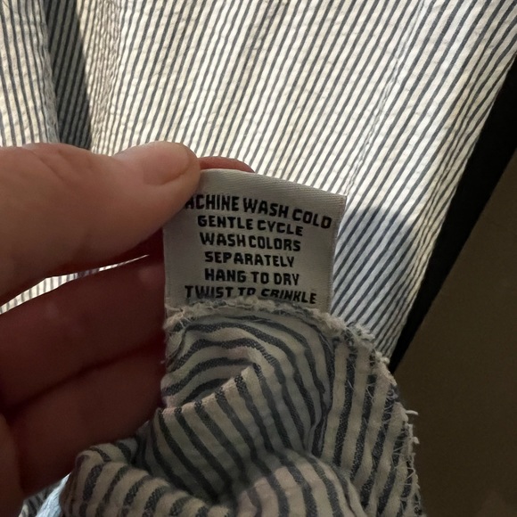 Tulip blue and white striped sleeveless midi boho dress size extra small - Picture 13 of 13